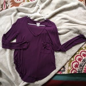 Wet Seal Scoop Neck Long Sleeve T-shirt